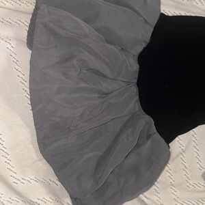 Chic Black and Gray A-Line Skirt